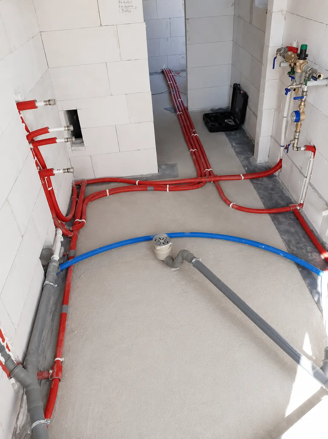 Installatie van leidingen